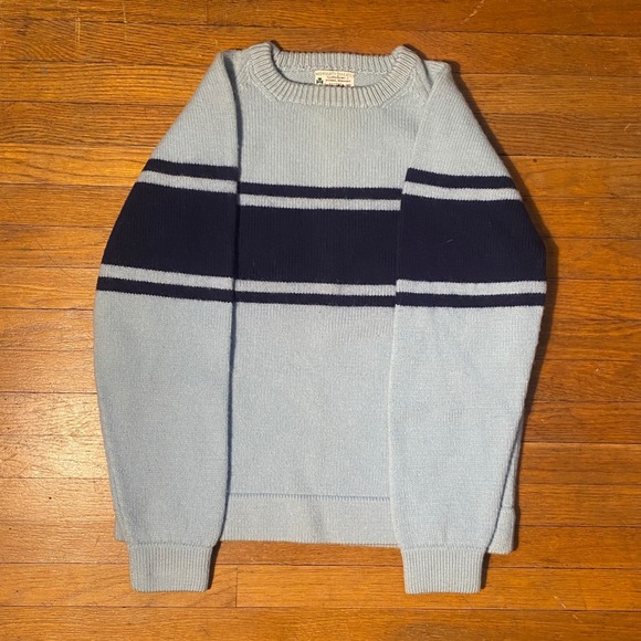 Moriarty Sweater Other - Moriarty Sweater Stowe Vermont Vintage Wool Striped Knit Pullover Blue Mens‎ S